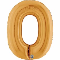 Palloncino in Foil 40" Numero 0 Oro "Gold" Numeri 40" Oro "Gold"