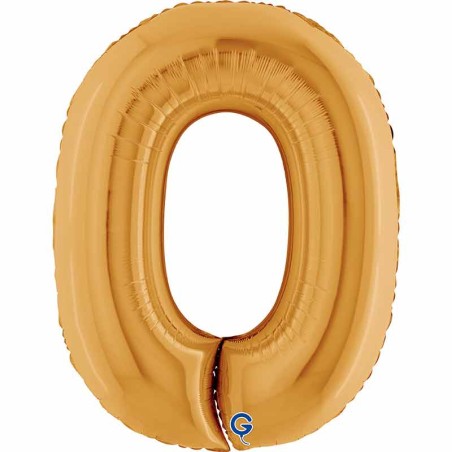 Palloncino in Foil 40" Numero 0 Oro "Gold" Numeri 40" Oro "Gold"