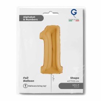 Palloncino in Foil 40" Numero 1 Oro "Gold" Numeri 40" Oro "Gold"