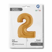 Palloncino in Foil 40" Numero 2 Oro "Gold" Numeri 40" Oro "Gold"