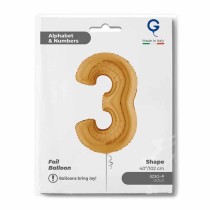 Palloncino in Foil 40" Numero 3 Oro "Gold" Numeri 40" Oro "Gold"