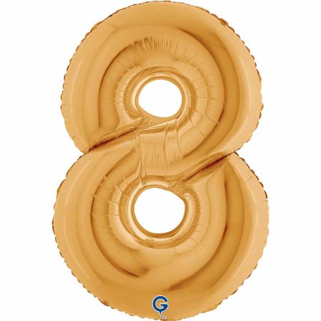 Palloncino in Foil 40" Numero 8 Oro "Gold" Numeri 40" Oro "Gold"