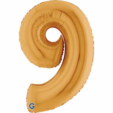Palloncino in Foil 40" Numero 9 Oro "Gold" Numeri 40" Oro "Gold"