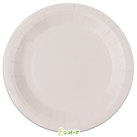 Piatto di Carta 24cm Ecolor Avorio "Ivory" 25pz Avorio "Ivory"