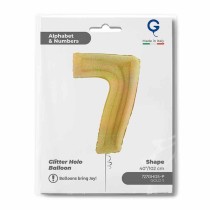 Palloncino in Foil 40" Numero 7 Oro Glitter Olografico Numeri 40" Oro Glitter Olograf."Gold"