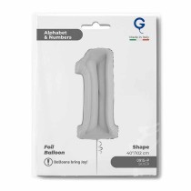 Palloncino in Foil 40" Numero 1 Argento "Silver" Numeri 40" Argento "Silver"