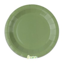 Piatto di Carta 18cm Ecolor Verde Oliva 25pz Verde Oliva "Green Olive"