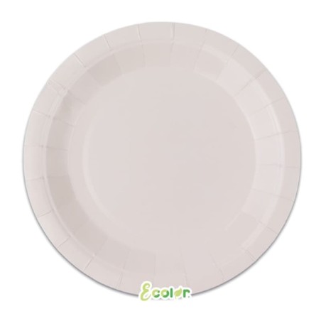 Piatto di Carta 18cm Ecolor Avorio "Ivory" 25pz Avorio "Ivory"