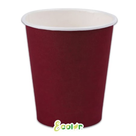 Bicchiere di Carta 250ml Ecolor Borgogna, Bordeaux 25pz Bordeaux "Burgundy"