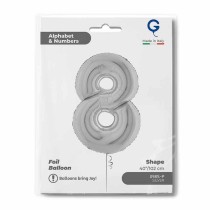 Palloncino in Foil 40" Numero 8 Argento "Silver" Numeri 40" Argento "Silver"