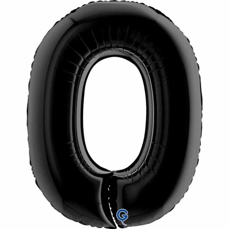 Palloncino in Foil 40" Numero 0 Nero "Black" Numeri 40" Nero "Black"