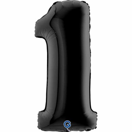 Palloncino in Foil 40" Numero 1 Nero "Black" Numeri 40" Nero "Black"