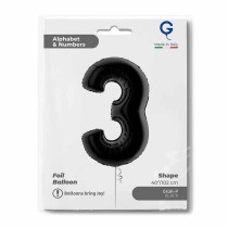 Palloncino in Foil 40" Numero 3 Nero "Black" Numeri 40" Nero "Black"