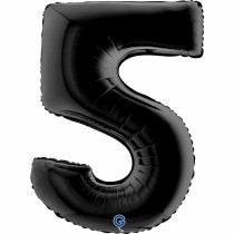 Palloncino in Foil 40" Numero 5 Nero "Black" Numeri 40" Nero "Black"