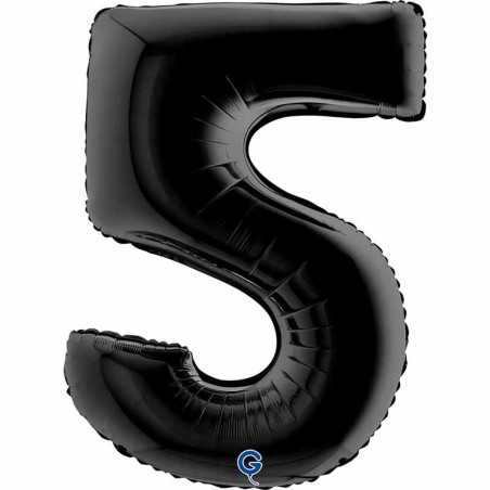 Palloncino in Foil 40" Numero 5 Nero "Black" Numeri 40" Nero "Black"