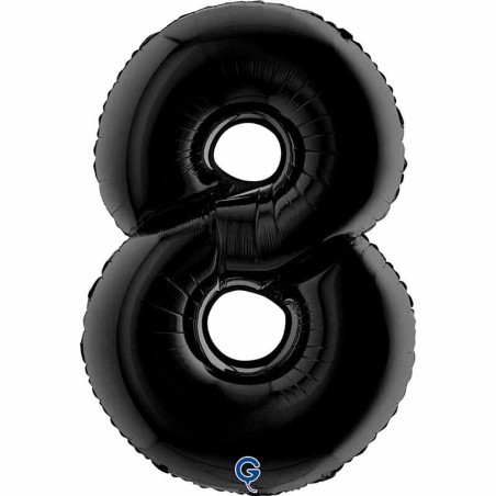 Palloncino in Foil 40" Numero 8 Nero "Black" Numeri 40" Nero "Black"
