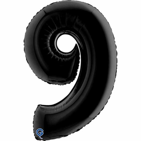 Palloncino in Foil 40" Numero 9 Nero "Black" Numeri 40" Nero "Black"