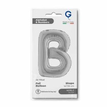 Palloncino in Foil 14" Lettera B Argento "Silver" Lettere 14" Argento "Silver"