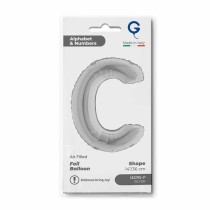 Palloncino in Foil 14" Lettera C Argento "Silver" Lettere 14" Argento "Silver"