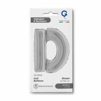 Palloncino in Foil 14" Lettera D Argento "Silver" Lettere 14" Argento "Silver"