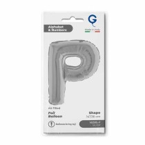 Palloncino in Foil 14" Lettera P Argento "Silver" Lettere 14" Argento "Silver"