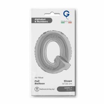 Palloncino in Foil 14" Lettera Q Argento "Silver" Lettere 14" Argento "Silver"