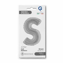 Palloncino in Foil 14" Lettera S Argento "Silver" Lettere 14" Argento "Silver"