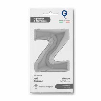 Palloncino in Foil 14" Lettera Z Argento "Silver" Lettere 14" Argento "Silver"