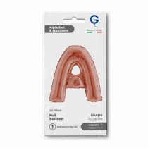 Palloncino in Foil 14" Lettera "A" Rose Gold Lettere 14" Rose Gold