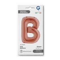Palloncino in Foil 14" Lettera "B" Rose Gold Lettere 14" Rose Gold