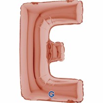 Palloncino in Foil 14" Lettera "E" Rose Gold Lettere 14" Rose Gold