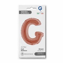 Palloncino in Foil 14" Lettera "G" Rose Gold Lettere 14" Rose Gold