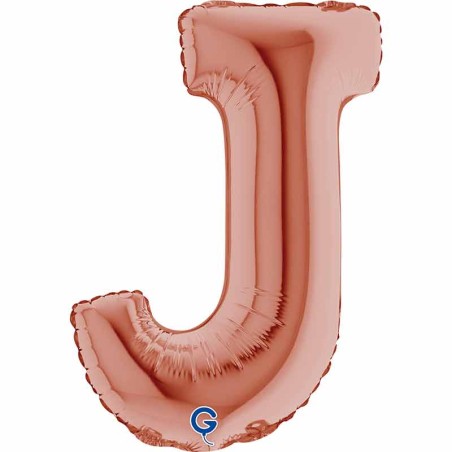 Palloncino in Foil 14" Lettera "J" Rose Gold Lettere 14" Rose Gold