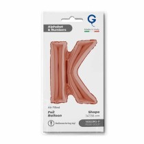 Palloncino in Foil 14" Lettera "K" Rose Gold Lettere 14" Rose Gold