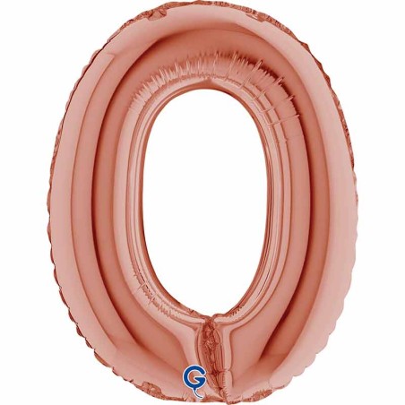 Palloncino in Foil 14" Lettera "O" Rose Gold Lettere 14" Rose Gold