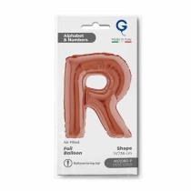 Palloncino in Foil 14" Lettera "R" Rose Gold Lettere 14" Rose Gold