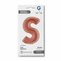 Palloncino in Foil 14" Lettera "S" Rose Gold Lettere 14" Rose Gold