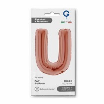 Palloncino in Foil 14" Lettera "U" Rose Gold Lettere 14" Rose Gold