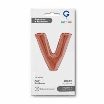Palloncino in Foil 14" Lettera "V" Rose Gold Lettere 14" Rose Gold