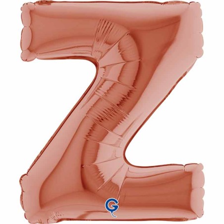 Palloncino in Foil 14" Lettera "Z" Rose Gold Lettere 14" Rose Gold