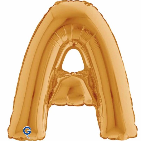 Palloncino in Foil 14" Lettera A Oro "Gold" Lettere 14" Oro "Gold"