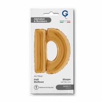 Palloncino in Foil 14" Lettera D Oro "Gold" Lettere 14" Oro "Gold"