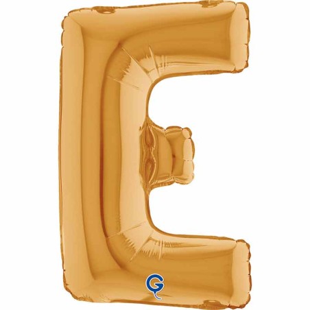 Palloncino in Foil 14" Lettera E Oro "Gold" Lettere 14" Oro "Gold"