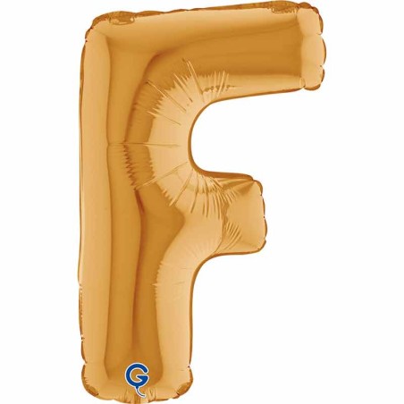 Palloncino in Foil 14" Lettera F Oro "Gold" Lettere 14" Oro "Gold"