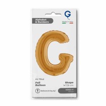 Palloncino in Foil 14" Lettera G Oro "Gold" Lettere 14" Oro "Gold"