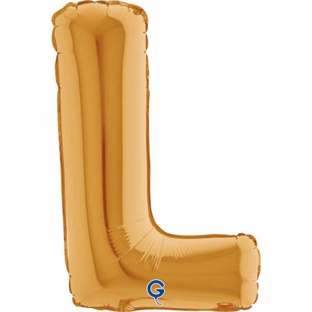 Palloncino in Foil 14" Lettera L Oro "Gold" Lettere 14" Oro "Gold"