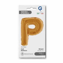 Palloncino in Foil 14" Lettera P Oro "Gold" Lettere 14" Oro "Gold"