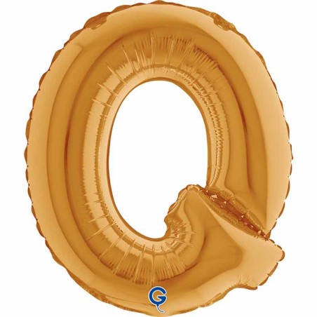 Palloncino in Foil 14" Lettera Q Oro "Gold" Lettere 14" Oro "Gold"