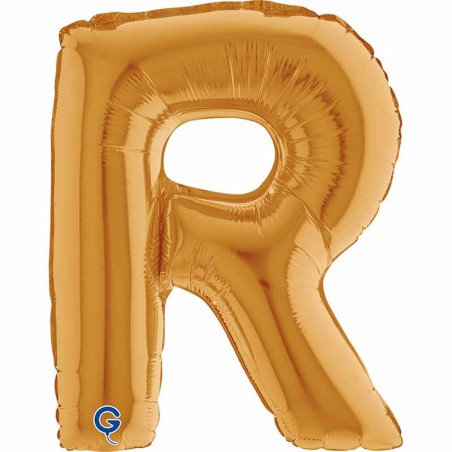 Palloncino in Foil 14" Lettera R Oro "Gold" Lettere 14" Oro "Gold"