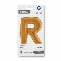 Palloncino in Foil 14" Lettera R Oro "Gold" Lettere 14" Oro "Gold"
